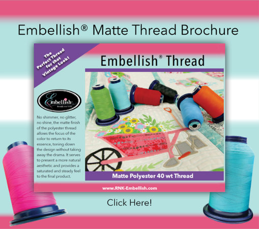 Embellish Matte Thread Chart, Click Here