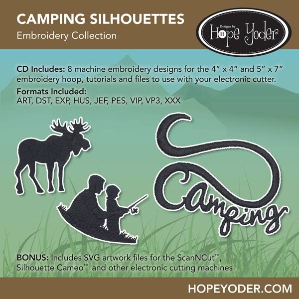 Camping Silhouettes Embroidery Collection