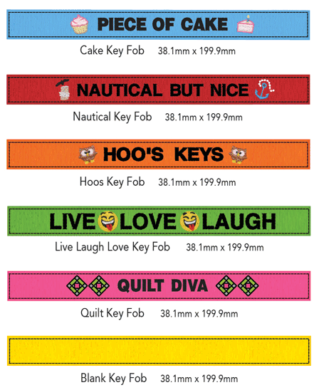 Key Fob Swag Embroidery Designs