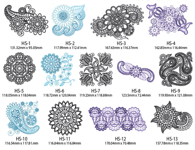 Pop Paisley Embroidery Designs
