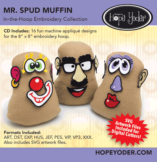 Mr. Spud Muffin In-the-Hoop Embroidery Collection