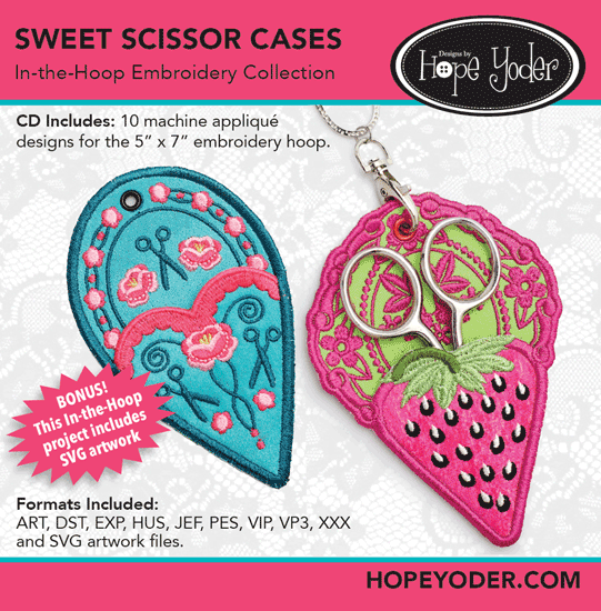 Sweet Scissor Cases In-the-Hoop Embroidery Collection