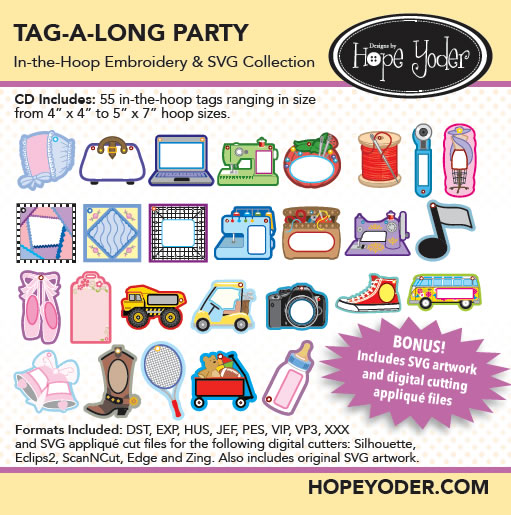 Tag-A-Long Party Embroidery & SVG Collection